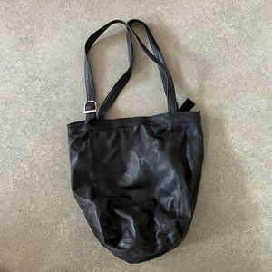 Tara Tiger Genuine Leather Hobo Bucket Bag. Slouchy. Minimalist. Medium Sized.